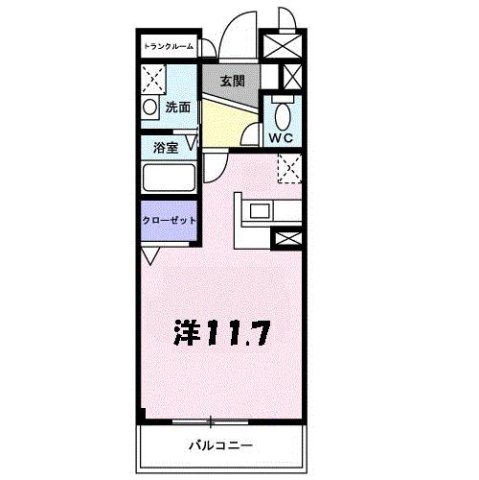 神戸市北区有野町二郎の賃貸物件間取画像