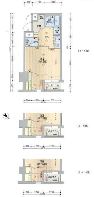 プレサンス神戸メリケンパーク前 0602|神戸市中央区海岸通(神戸市営地下鉄海岸線みなと元町駅)のマンション間取 プレサンス神戸メリケンパーク前 0602|神戸市中央区海岸通(神戸市営地下鉄海岸線みなと元町駅)のマンション間取