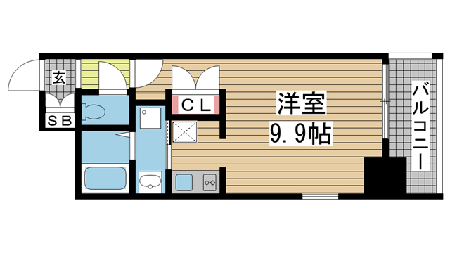 エスライズ新神戸 705|神戸市中央区生田町(JR東海道本線(近畿)三ノ宮駅)のマンション間取 エスライズ新神戸 705|神戸市中央区生田町(JR東海道本線(近畿)三ノ宮駅)のマンション間取