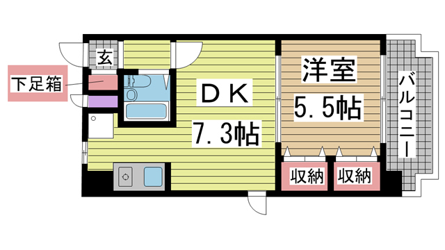 ライオンズマンション神戸西橘通 201|神戸市兵庫区西橘通(JR東海道本線(近畿)神戸駅)のマンション間取 ライオンズマンション神戸西橘通 201|神戸市兵庫区西橘通(JR東海道本線(近畿)神戸駅)のマンション間取