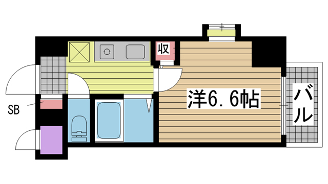 神戸市兵庫区新開地の賃貸物件間取画像