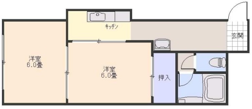 神戸市兵庫区福原町の賃貸物件間取画像