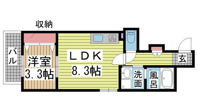 リミナ元町山手 203|神戸市中央区花隈町(JR東海道本線(近畿)元町駅)のマンション間取 リミナ元町山手 203|神戸市中央区花隈町(JR東海道本線(近畿)元町駅)のマンション間取
