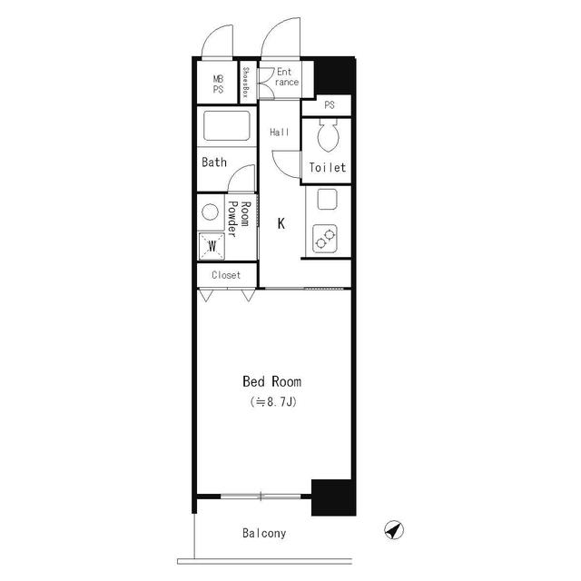 神戸市灘区記田町の賃貸物件間取画像