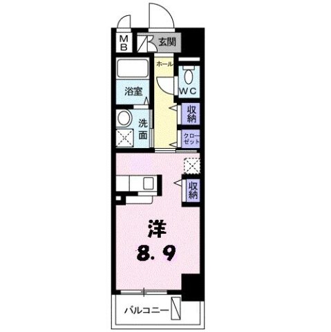 クロシェットⅠ 103|神戸市中央区加納町(JR東海道本線(近畿)三ノ宮駅)のマンション間取 クロシェットⅠ 103|神戸市中央区加納町(JR東海道本線(近畿)三ノ宮駅)のマンション間取