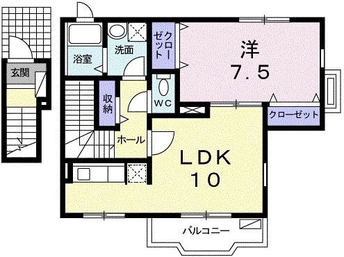 プチメゾン山手 201|神戸市兵庫区五宮町(JR山陽本線神戸駅)のアパート間取 プチメゾン山手 201|神戸市兵庫区五宮町(JR山陽本線神戸駅)のアパート間取