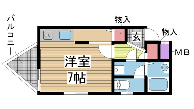 神戸市東灘区御影中町の賃貸物件間取画像
