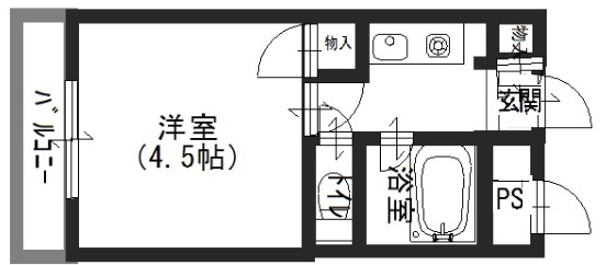 神戸市東灘区魚崎南町の賃貸物件間取画像