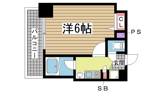 神戸市中央区下山手通の賃貸物件間取画像