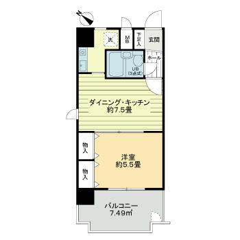 ライオンズマンション神戸西橘通 0201|神戸市兵庫区西橘通(神戸高速線高速神戸駅)のマンション間取 ライオンズマンション神戸西橘通 0201|神戸市兵庫区西橘通(神戸高速線高速神戸駅)のマンション間取