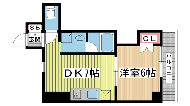 神戸市中央区元町通の賃貸物件間取画像