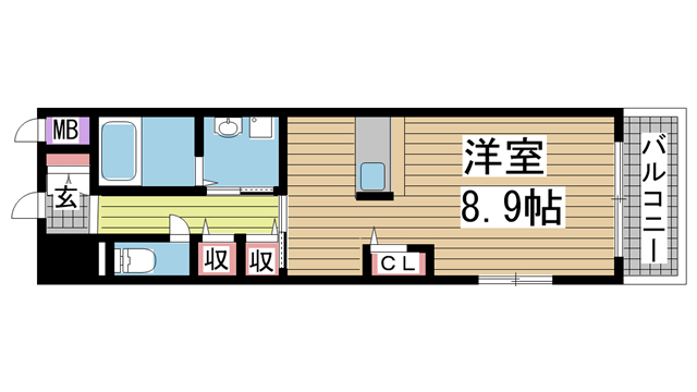 クロシェットⅠ 103|神戸市中央区加納町(JR東海道本線(近畿)三ノ宮駅)のマンション間取 クロシェットⅠ 103|神戸市中央区加納町(JR東海道本線(近畿)三ノ宮駅)のマンション間取