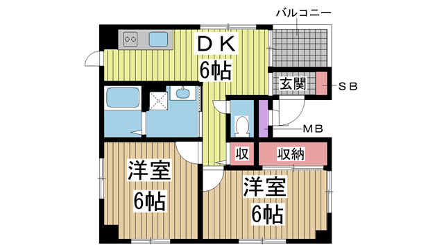 プランドールAya 201|神戸市東灘区深江北町(JR東海道本線(近畿)甲南山手駅)のマンション間取 プランドールAya 201|神戸市東灘区深江北町(JR東海道本線(近畿)甲南山手駅)のマンション間取