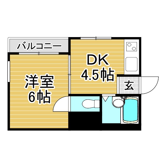 神戸市灘区城内通の賃貸物件間取画像