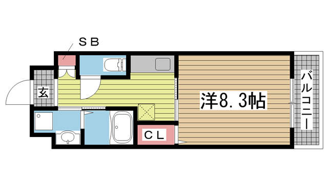 リヴェール天城 302|神戸市灘区天城通(阪急神戸線王子公園駅)のマンション間取 リヴェール天城 302|神戸市灘区天城通(阪急神戸線王子公園駅)のマンション間取