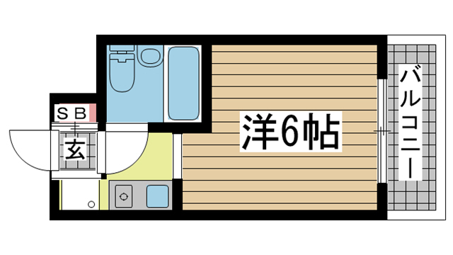神戸市中央区御幸通の賃貸物件間取画像
