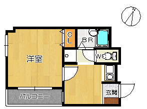 ラ・エソール 603|神戸市中央区琴ノ緒町(JR東海道本線(近畿)三ノ宮駅)のマンション間取 ラ・エソール 603|神戸市中央区琴ノ緒町(JR東海道本線(近畿)三ノ宮駅)のマンション間取