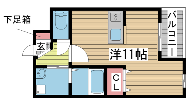 フォレストコート西元町 202|神戸市中央区北長狭通(神戸高速線西元町駅)のマンション間取 フォレストコート西元町 202|神戸市中央区北長狭通(神戸高速線西元町駅)のマンション間取