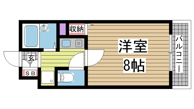 ヴェルディ神戸 206|神戸市中央区北本町通(JR東海道本線(近畿)三ノ宮駅)のマンション間取 ヴェルディ神戸 206|神戸市中央区北本町通(JR東海道本線(近畿)三ノ宮駅)のマンション間取