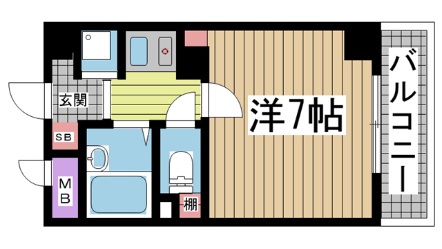 神戸市中央区楠町の賃貸物件間取画像