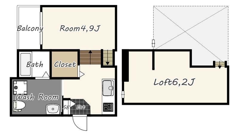 神戸市灘区浜田町の賃貸物件間取画像