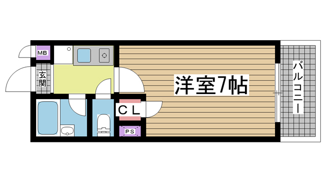 神戸市須磨区大池町の賃貸物件間取画像