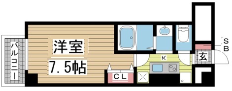 神戸市須磨区寺田町の賃貸物件間取画像