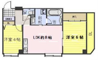 神戸市灘区城の下通の賃貸物件間取画像