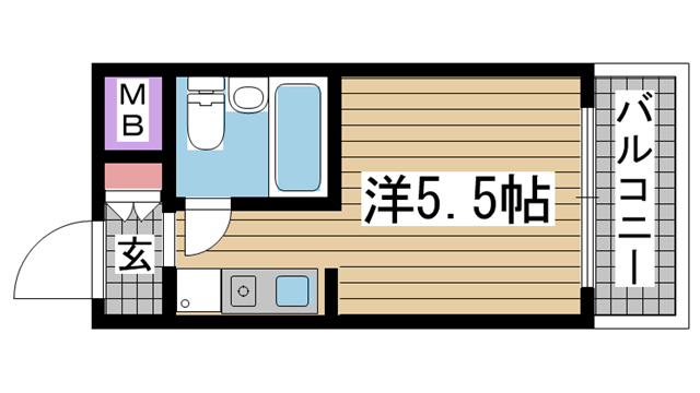 神戸市中央区雲井通の賃貸物件間取画像