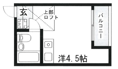 オプティ神戸 201|神戸市長田区腕塚町(JR山陽本線新長田駅)のマンション間取 オプティ神戸 201|神戸市長田区腕塚町(JR山陽本線新長田駅)のマンション間取