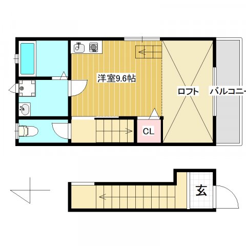 ヴァンクール 202(東)|神戸市長田区駒ヶ林町(JR山陽本線新長田駅)のアパート間取 ヴァンクール 202(東)|神戸市長田区駒ヶ林町(JR山陽本線新長田駅)のアパート間取