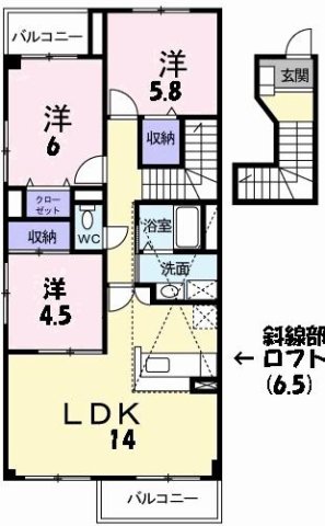 サンセール・エタン 204|神戸市西区玉津町出合(JR山陽本線明石駅)のアパート間取 サンセール・エタン 204|神戸市西区玉津町出合(JR山陽本線明石駅)のアパート間取