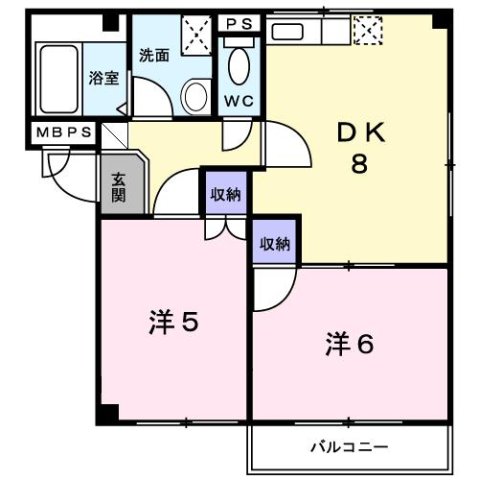 神戸市長田区前原町の賃貸物件間取画像