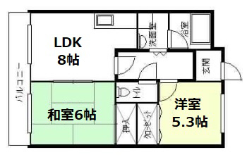 エトワール長尾 202|神戸市長田区長尾町(山陽電鉄線板宿駅)のマンション間取 エトワール長尾 202|神戸市長田区長尾町(山陽電鉄線板宿駅)のマンション間取