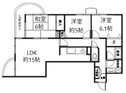 神戸市東灘区森北町の賃貸物件間取画像