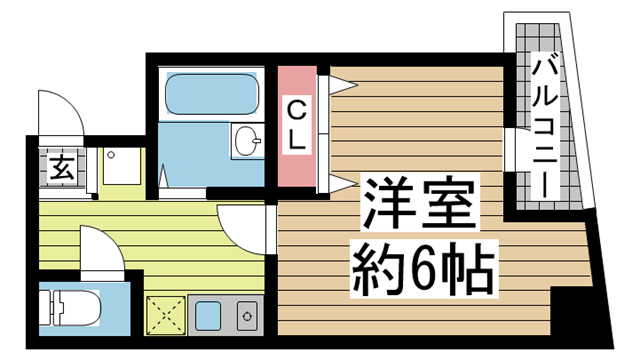 神戸市中央区相生町の賃貸物件間取画像