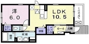 エスポワール山の街Ⅱ 102|神戸市北区緑町(神戸電鉄有馬線山の街駅)のアパート間取 エスポワール山の街Ⅱ 102|神戸市北区緑町(神戸電鉄有馬線山の街駅)のアパート間取