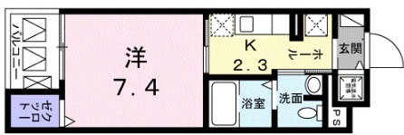 ボニート魚崎 302|神戸市東灘区魚崎南町(阪神本線魚崎駅)のマンション間取 ボニート魚崎 302|神戸市東灘区魚崎南町(阪神本線魚崎駅)のマンション間取