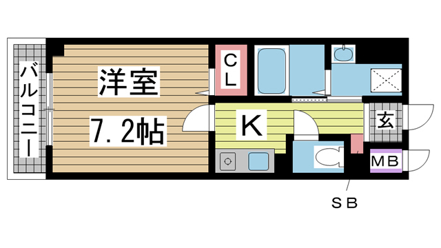 神戸市北区谷上東町の賃貸物件間取画像