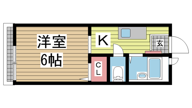 神戸市須磨区行幸町の賃貸物件間取画像