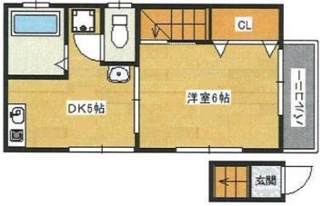 ミントハイツⅠ 2号|神戸市長田区梅ケ香町(神戸高速線高速長田駅)のアパート間取 ミントハイツⅠ 2号|神戸市長田区梅ケ香町(神戸高速線高速長田駅)のアパート間取