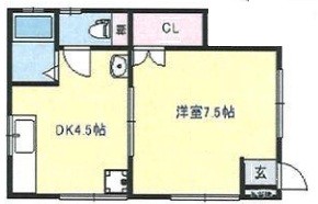 ミントハイツⅡ 1号|神戸市長田区梅ケ香町(神戸高速線高速長田駅)のアパート間取 ミントハイツⅡ 1号|神戸市長田区梅ケ香町(神戸高速線高速長田駅)のアパート間取