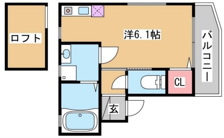 KARIN長楽町 301|神戸市長田区長楽町(JR山陽本線鷹取駅)のアパート間取 KARIN長楽町 301|神戸市長田区長楽町(JR山陽本線鷹取駅)のアパート間取