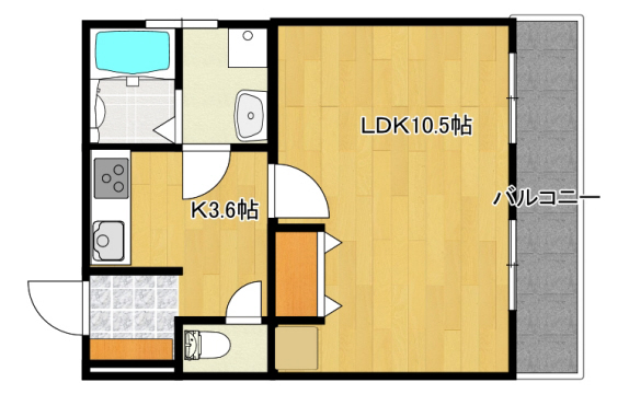 神戸市東灘区御影塚町の賃貸物件間取画像