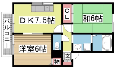 エクセルハイツ桃山 201|神戸市垂水区桃山台(JR山陽本線垂水駅)のアパート間取 エクセルハイツ桃山 201|神戸市垂水区桃山台(JR山陽本線垂水駅)のアパート間取