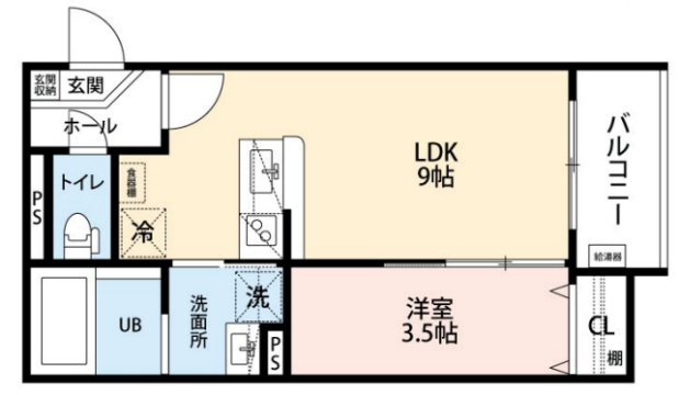 カーサ蓮宮通 101|神戸市長田区蓮宮通(山陽電鉄線西代駅)のアパート間取 カーサ蓮宮通 101|神戸市長田区蓮宮通(山陽電鉄線西代駅)のアパート間取