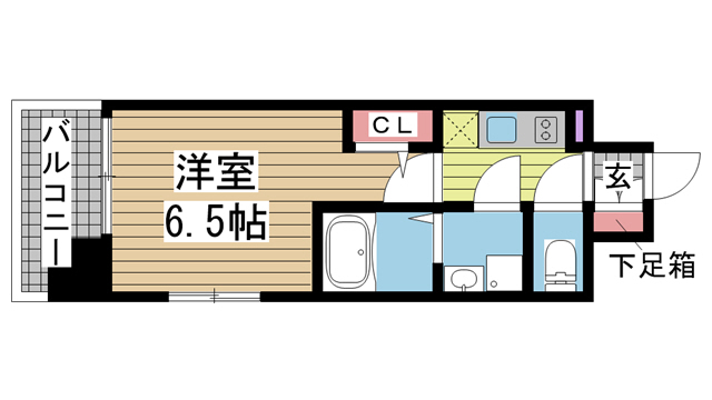 神戸市兵庫区船大工町の賃貸物件間取画像
