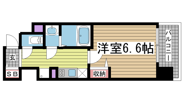 プレサンス神戸元町ミューズ 1105|神戸市中央区海岸通(JR東海道本線(近畿)元町駅)のマンション間取 プレサンス神戸元町ミューズ 1105|神戸市中央区海岸通(JR東海道本線(近畿)元町駅)のマンション間取