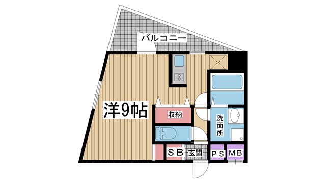パシフィックレジデンス神戸八幡通 701|神戸市中央区八幡通(JR東海道本線(近畿)三ノ宮駅)のマンション間取 パシフィックレジデンス神戸八幡通 701|神戸市中央区八幡通(JR東海道本線(近畿)三ノ宮駅)のマンション間取
