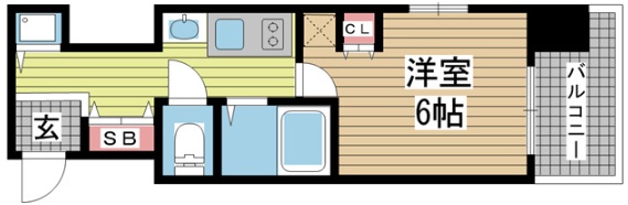 プレサンス三宮東アルバーナ 306|神戸市中央区日暮通(JR東海道本線(近畿)三ノ宮駅)のマンション間取 プレサンス三宮東アルバーナ 306|神戸市中央区日暮通(JR東海道本線(近畿)三ノ宮駅)のマンション間取